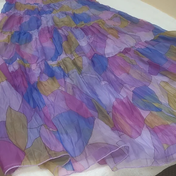 Elegant SHEER Multicolor Maxi Dress - Picture 7 of 13